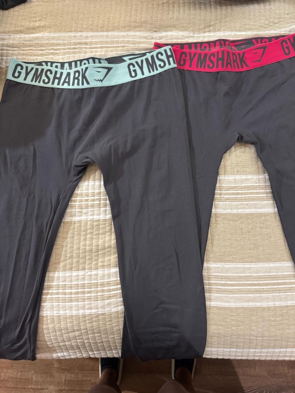 Gymshark Charcoal Leggings with Trim